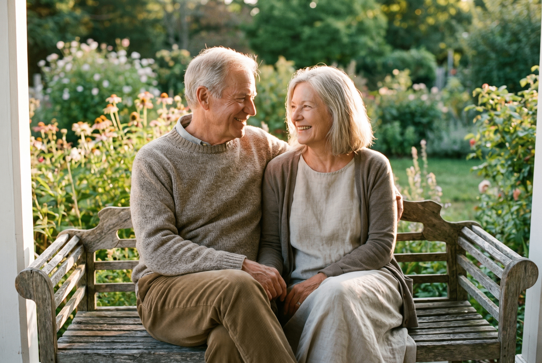 Retired couple reviewing their Gold IRA options together